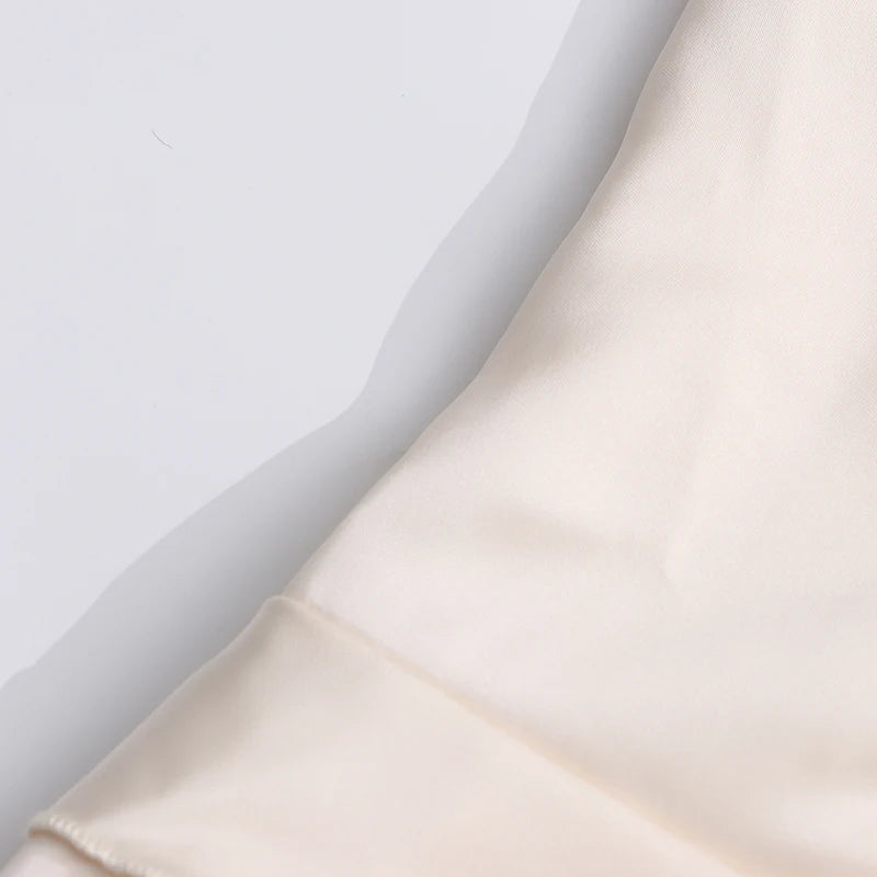 TWOTWINSTYLE Solid Spliced Ruffles Slimming Dresses For Women O Neck Sleeveless High Waist Temperament Mini Dress Female Fashion