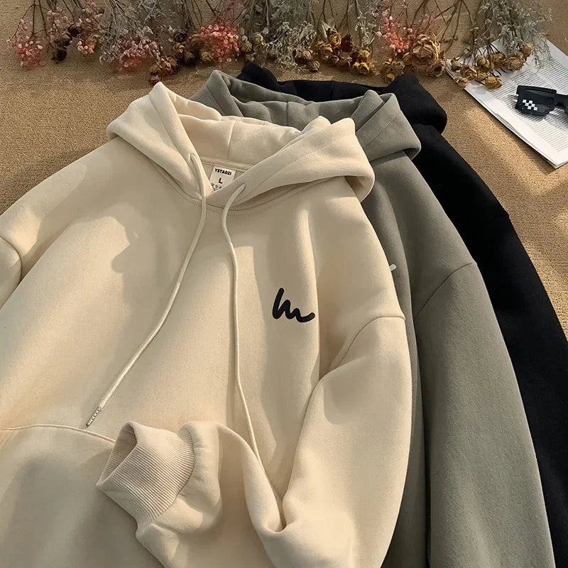 American Style Oversize Hoodie Men's Loose Top Korean Lazy Style New Arrival Fall Winter Fashion Brand Casual Sweatshirt
