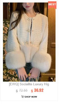 [EWQ] Big Size Long Sleeve Hooded Zipper Decorate Blue Knit Cardigan Women Thick Sweater Jacket 2024 Autumn New Fashion 16O2559