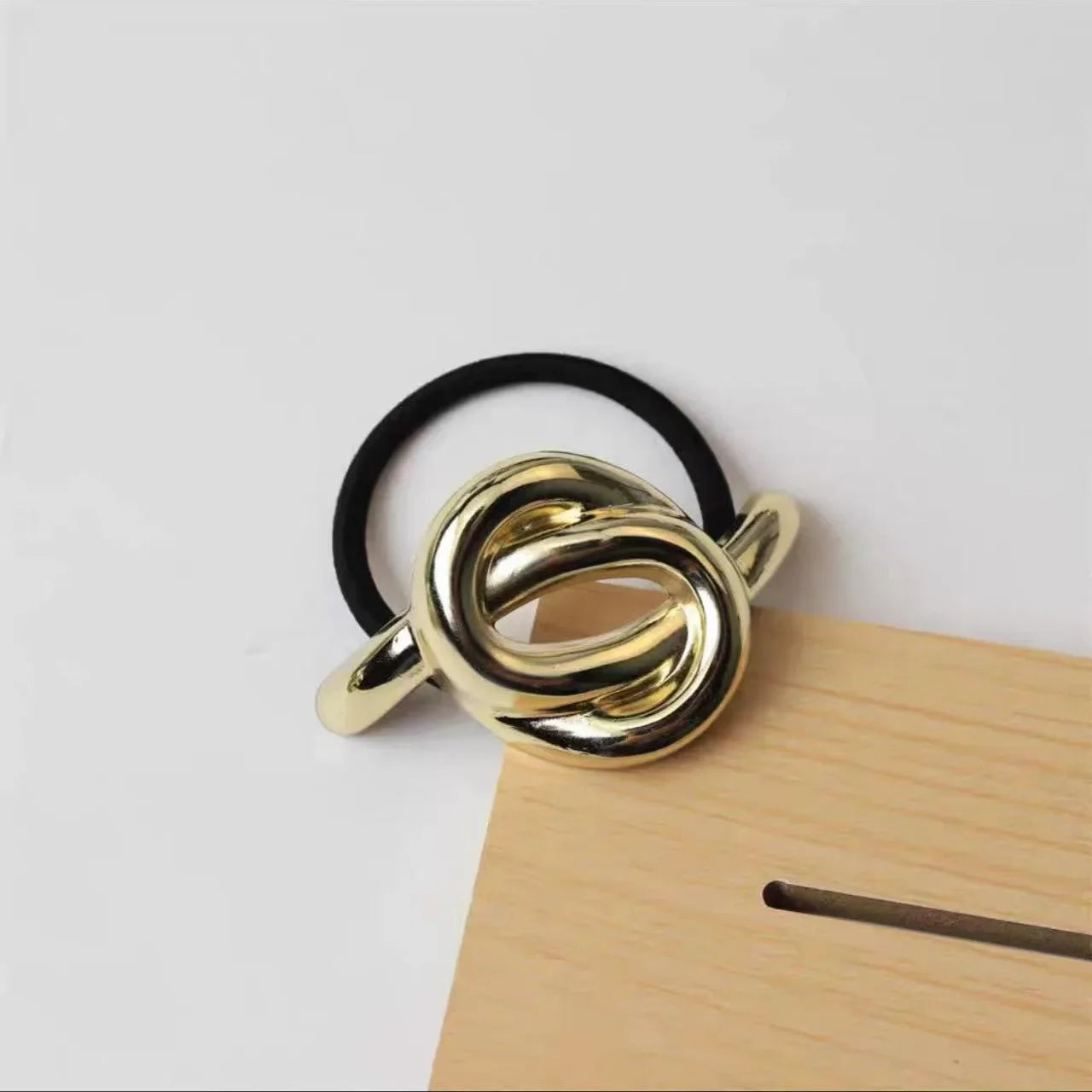 Fashion Punk Hair Bands Metal Irregular Double-Layer Elastic Hair Scrunchies Hair Rope Women  Ponytail Holder Hair Accessories