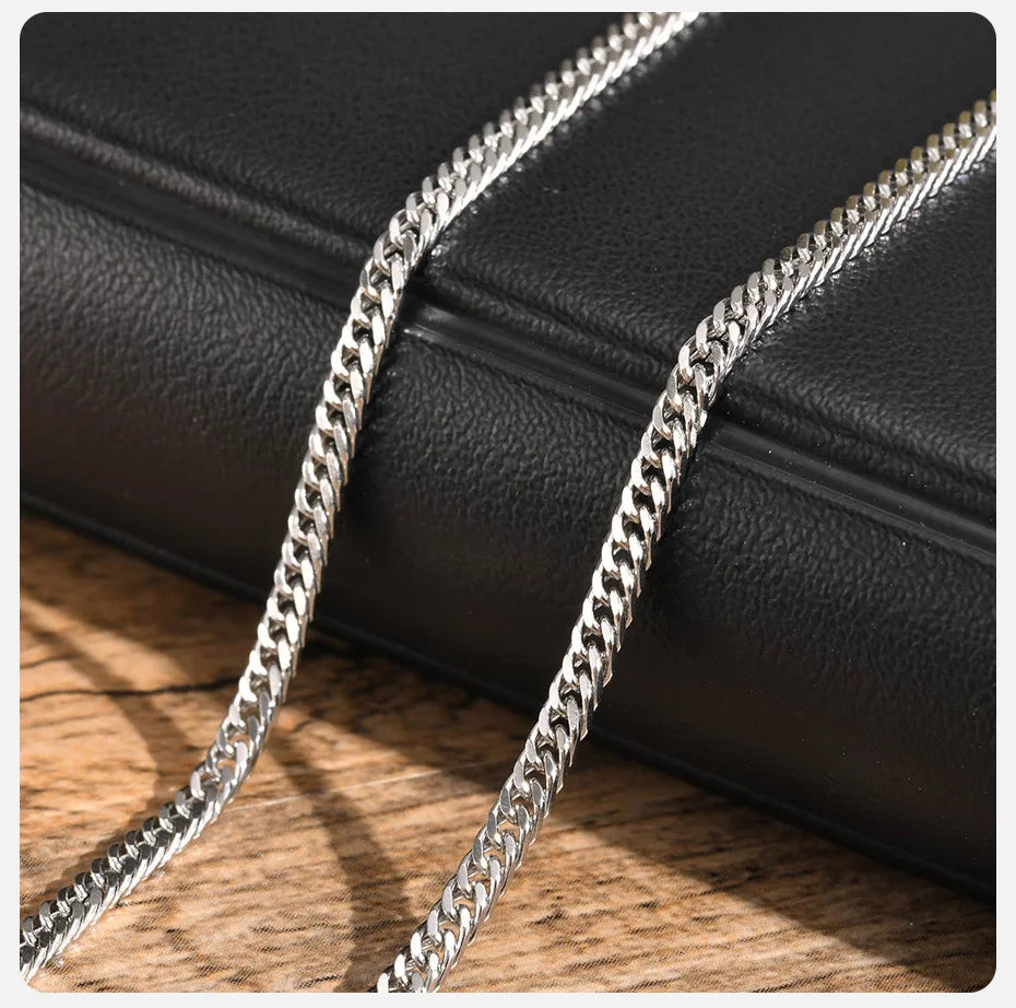 Vnox 3/5/7/9mm Thick Cuban Chain Necklaces for Men Women,Simple Miami Curb Links Collar,Waterproof Stainless Steel Unisex Chain