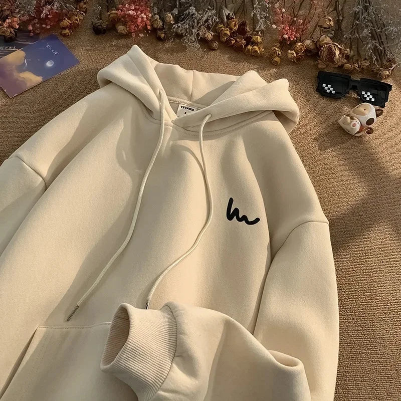 American Style Oversize Hoodie Men's Loose Top Korean Lazy Style New Arrival Fall Winter Fashion Brand Casual Sweatshirt