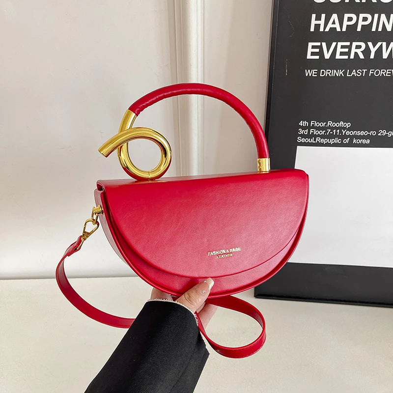 Vintage Style Leather Shoulder Bag for Women, Luxury Brand Crossbody Handbags, Spacious Tote Messenger Purse Ladies