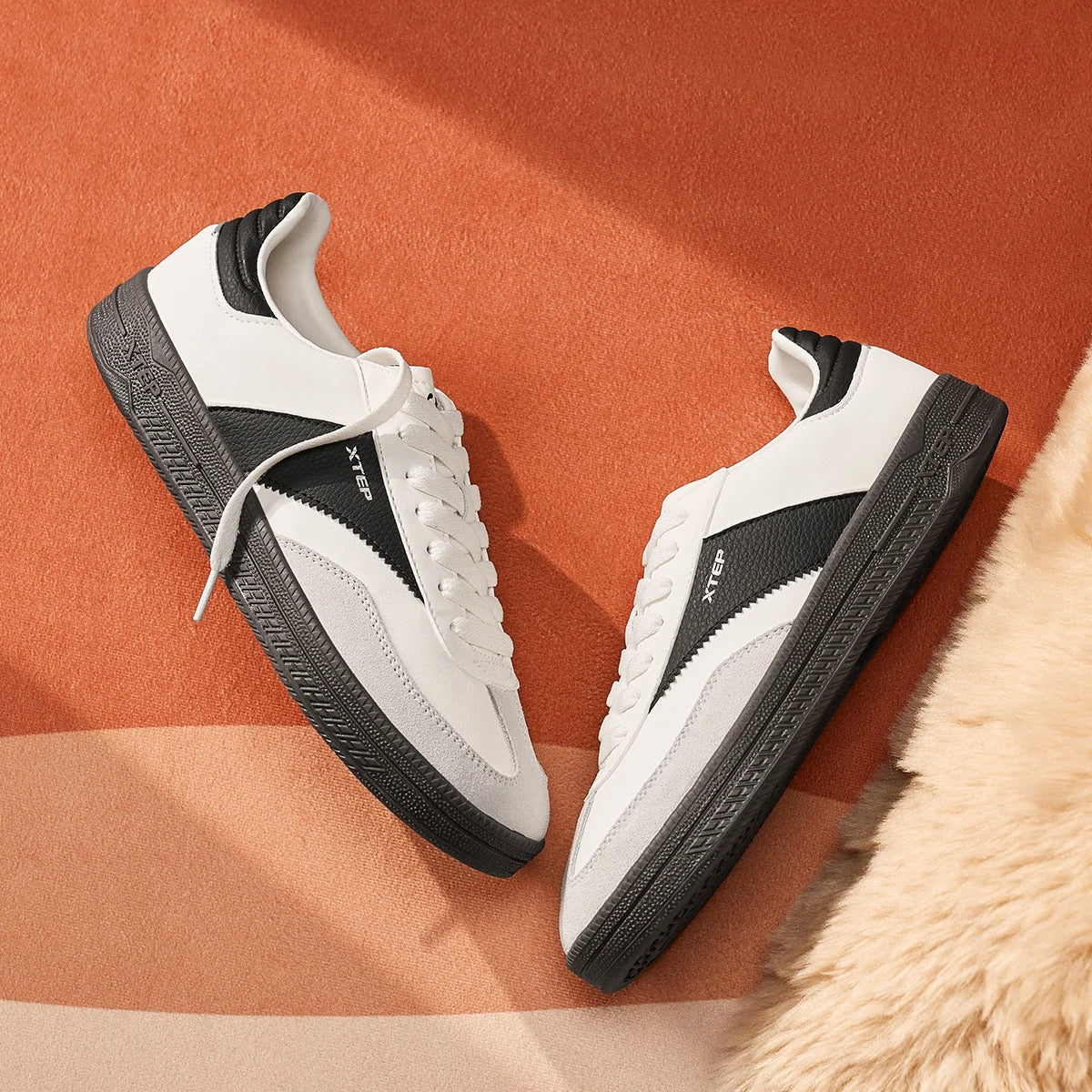 Xtep GAT Skateboarding Shoes For Men 2025 Spring Stability Comfortable Sports Shoes Classics Street Soft Sneakers 875119310004