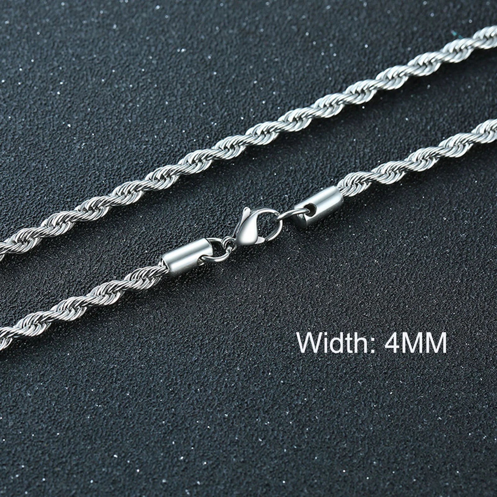 3/5/7/9/11MM Cuban Chain Necklaces for Men Women,Stainless Steel Curb Link Chain Collar,Jewelry Gift for Dad Husband BFF