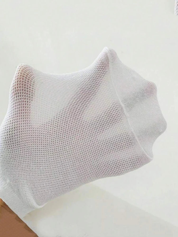 5 Pairs Women Cartoon Short Socks Trendy Versatile Cute Flower Pattern Socks Sweat Absorbing Breathable Soft And Casual Socks