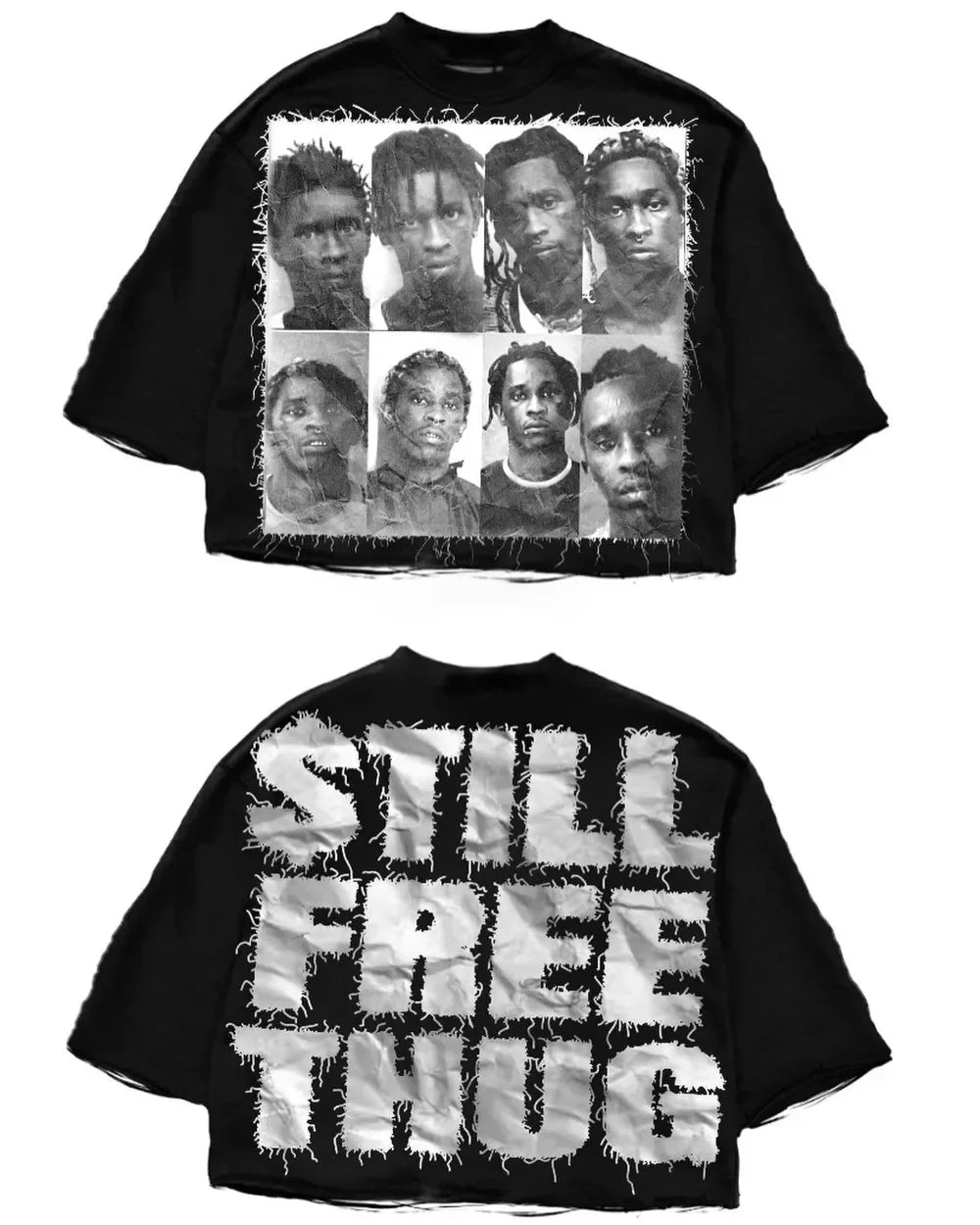 Streetwear T Shirt Y2K Clothes Retro Hip Hop Street Character Print Oversized TShirt Mens Round Neck Cotton Half Sleeve Tops