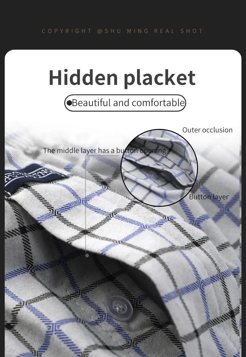 Plus Size M-3XL Men's Aro Pants Cotton Lattice Underwear Loose High Waist Summer Thin Breathable Home Shorts Pouch Underpants