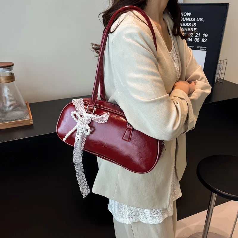 Silver Ballet Sle Large Capaci Women's Handbag Pillow Bag Versatile Underarm Bag Single oulder Bag for Young Women