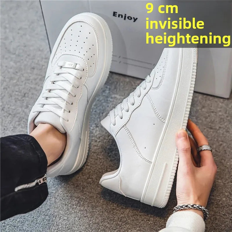 Autumn/Winter Black Casual Men's Shoes Air Force Sports Number 1 Black Kitchen Trendy Shoes Winter Rubber Outsole China Made