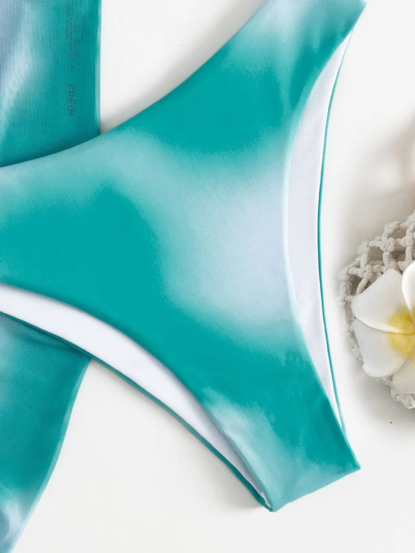 3 Pieces Ombre Lace Up Bikini Swimsuit & Beach Skirt Sexy Swimwear Women 2025 Bathing Swimming Swim Suit Female Summer Beachwear