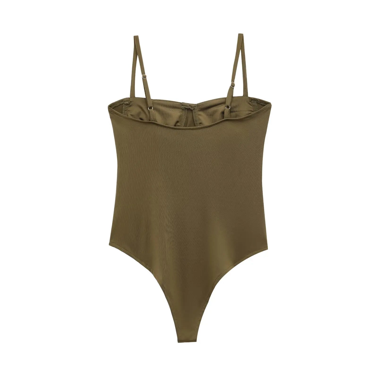 Zevity 2025 Women Sexy Spaghetti Strap Inner Style Beach Wear Bodysuits Ladies Soft Slim Swimsuit Playsuits Mujer Rompers LS9043