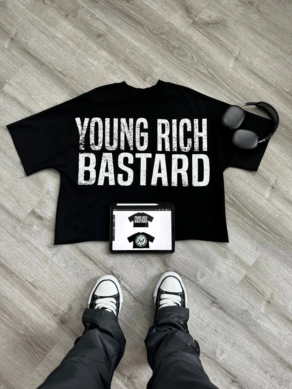 Y2K New Drop Sleeved Oversized T Shirt Harajuku Hip Hop Letter Graphics Print Short Sleeves Cotton Tops Mens Womens Clothes Tops