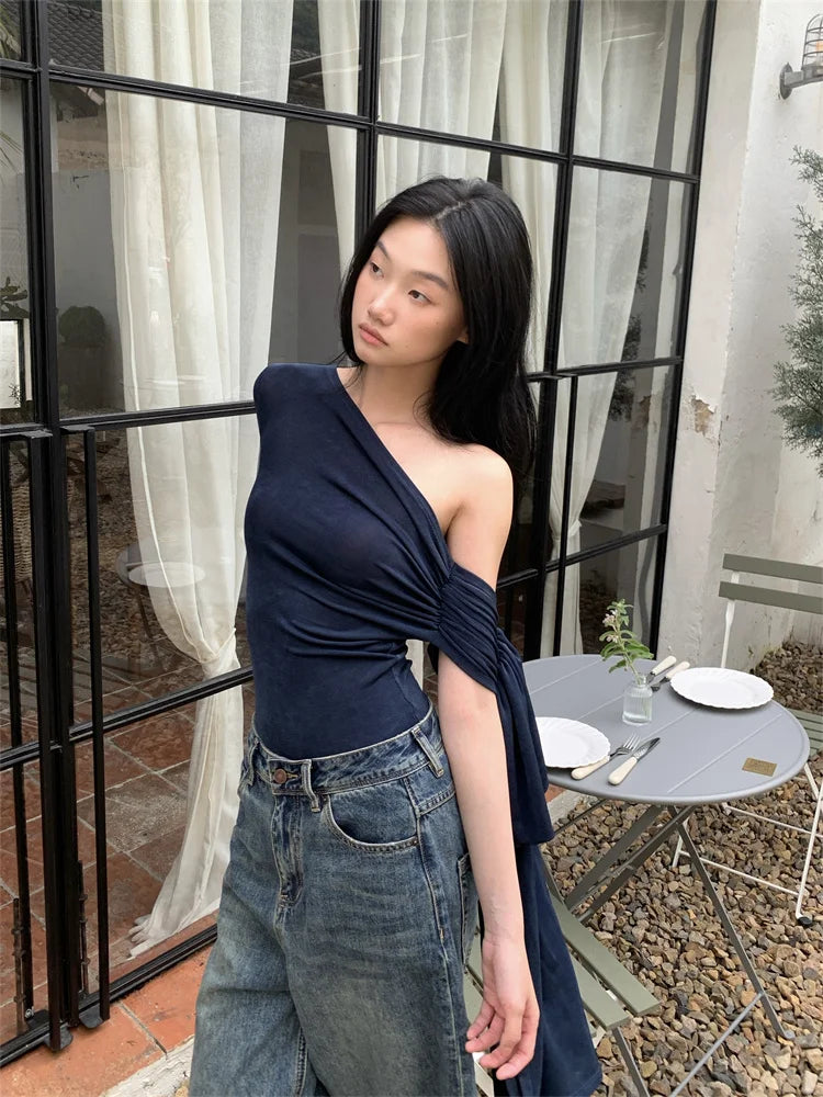 CHEERART Off The Shoulder Designer Top For Women 2024 Long Sleeve T Shirt Fashion Tees Kintted Top Fall Clothes