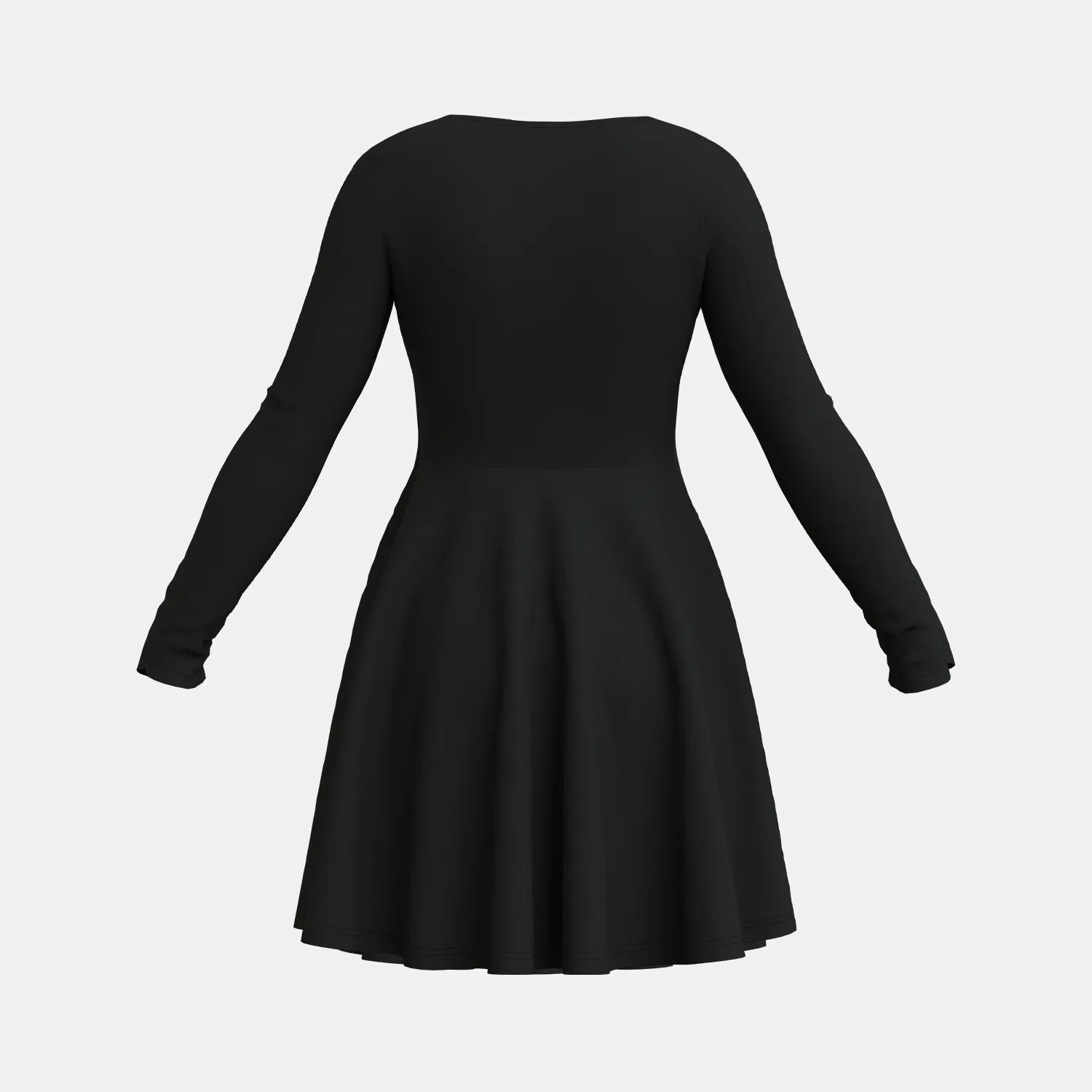 Mia Muse Women's Dresses All Seasons Decent Black Long Sleeve Round-Neck Mini Shift Casual Dresses