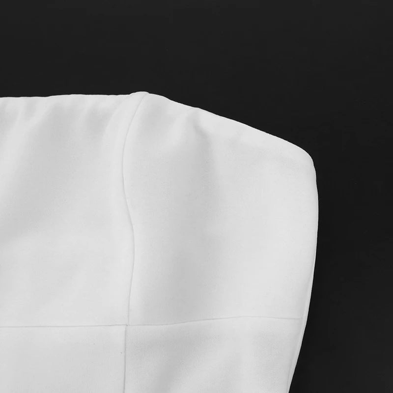 Strapless A-Line Dress Women's Summer New Solid Fashion Sleeveless Sexy Off Shoulder Dresses Bodycon Elegant Club Party Dresses