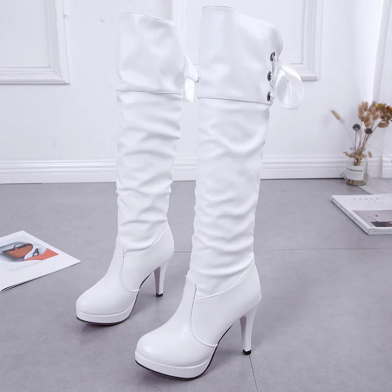Classics Women Boots Luxury Knight Women Length Boot Fashion Sexy Soft Leather Shoes Leather Elegant Comfortable Knee High Boots
