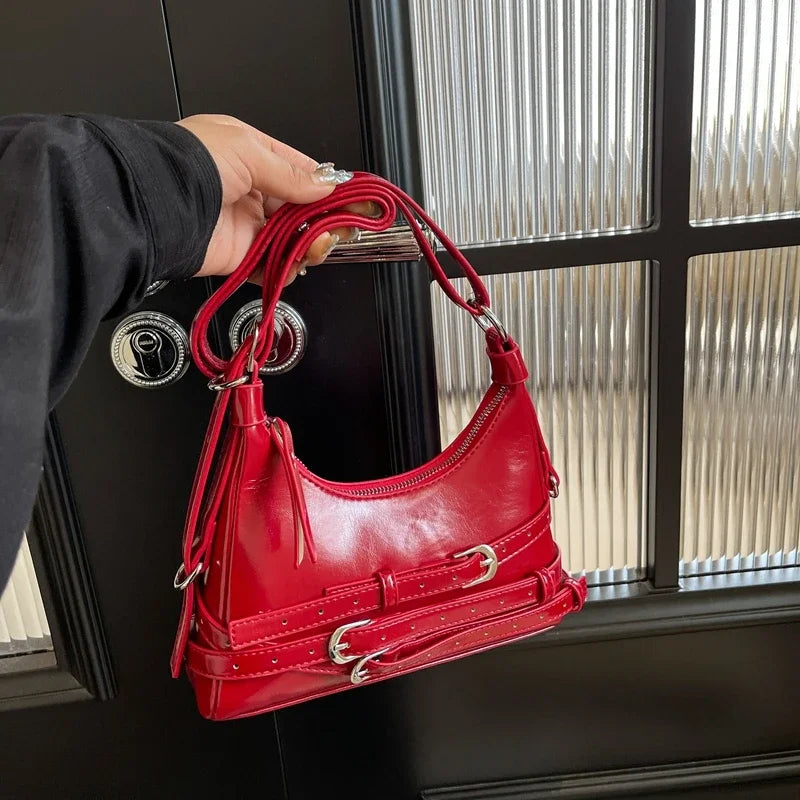 Fashion Sewing Thread Shoulder Bags Solid Soft 2024 Hot Sale Bags for Women Interior Compartment Zipper Pu Women's Handbags