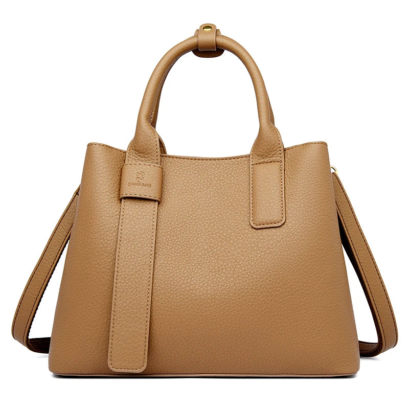 Business Handbags For Women 2022 Luxury Designer Handbag Pure Color Big Capacity Shoulder Crossbody Bags Branded Top-handle Tote