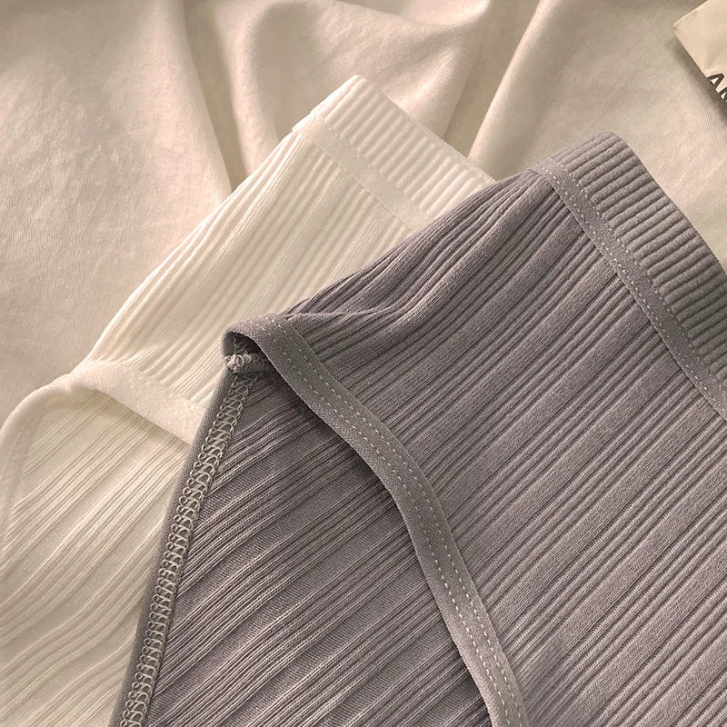 3PCS/Set Sports Style Cotton Women's Panties Girls' Underwear Breathable Mid Waist Shorts Sexy Lingerie Plus Size Solid Briefs