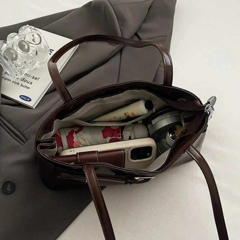 PU Leather Shoulder Bags For Women 2025 Y2K Vintage Ladies Underarm Commuting Bag Hot Sale Bags for Women Handbags And Purses