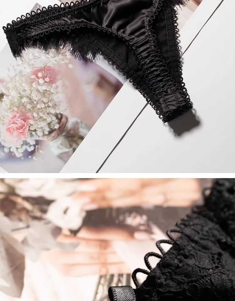 Lace Panties Sexy Women's Underwear Briefs G String Transparent Seamless Thong Low Waist Hollow Out Underpants Size S-XL