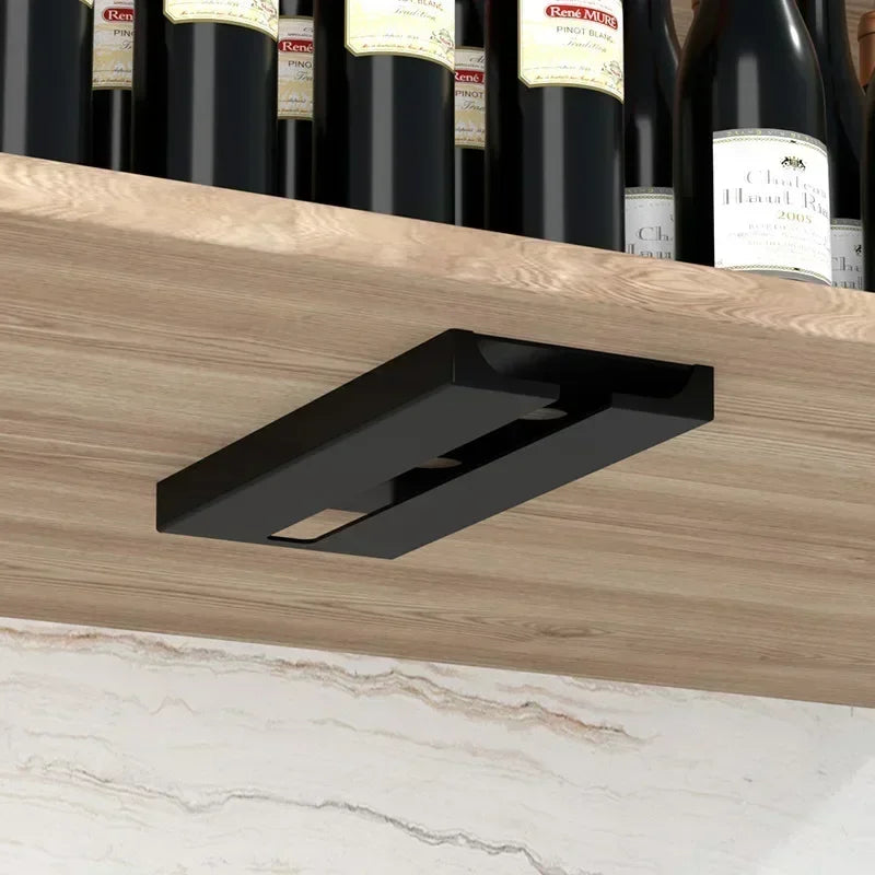 Bar Wine Glass Rack Non-drilled Cup Holder In Kitchen and Dining Room Upside-down Rack for Household Wine Glasses Kitchen Organi