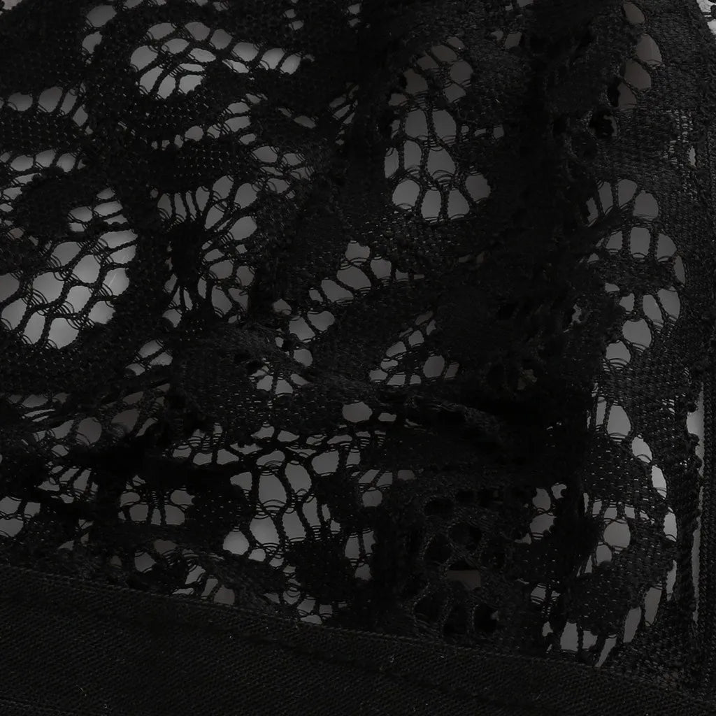 Leechee Sexy Women's Underwear Floral Lace Lingerie Set With Garter Black Wire Free Brassiere Transparent Underwear Bra Sets