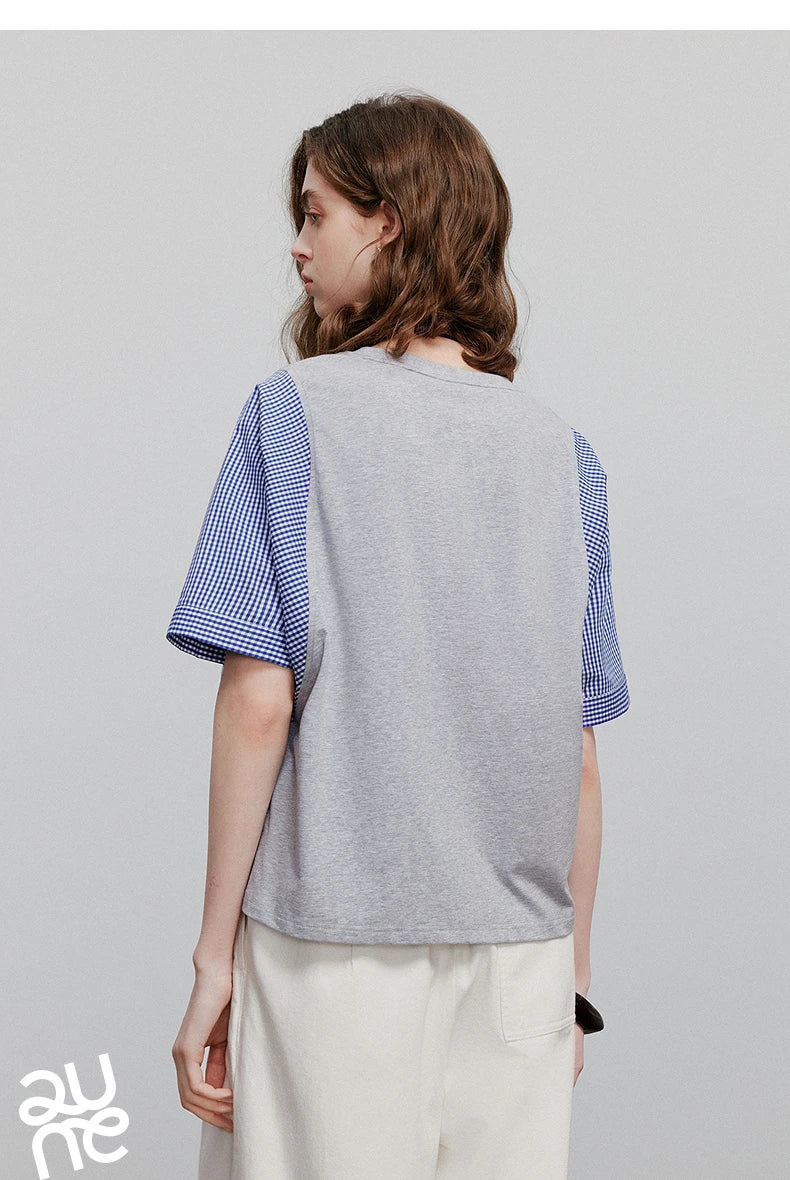 TOYOUTH Women Short Sleeve T shirt 2025 Summer New Casual Tops 8521071