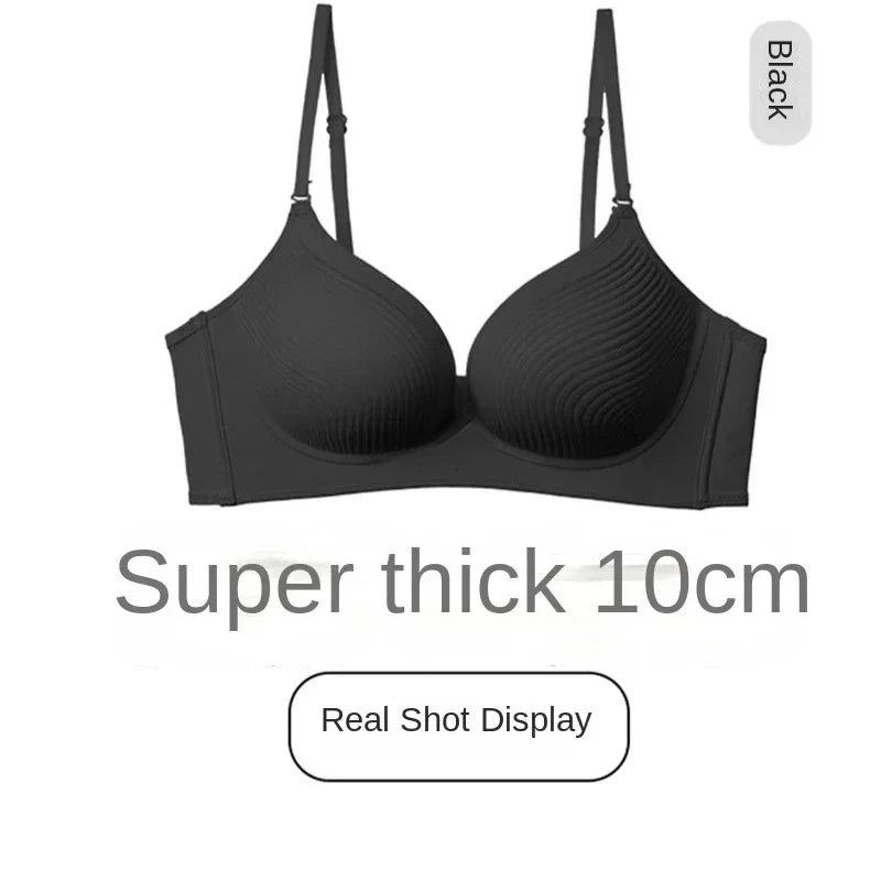 Natural Push Up Bra for Small Breasts Seamless Invisible Lingerie Ultra Thick 10cm Padding  No Marks Under Shirt, AA-A Cup Lift