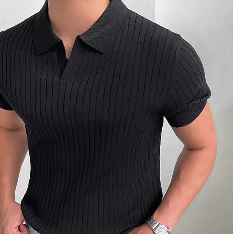 Men's Golf Polo Shirt High end Fashion Open neck Quick drying Shirt Polo Knitted Shirt Sports and Leisure Slim fit T-shirt