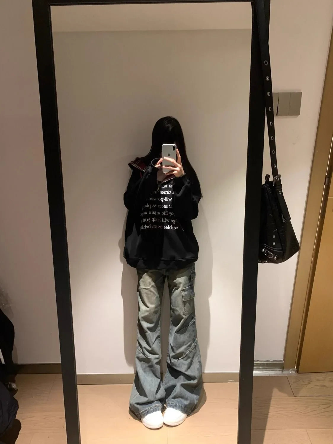 Hua Cotton Blend Milk Silk Hoodie Zipper Couple Jacket Retro Letter Patchwork Hat Sweatshirt 280g Vintage Style Women's Clothing