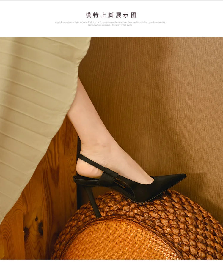 Luxury 2024 Pink Pointed High Heels Women's Slender High Heels Elegant New French Style Headed High Quality Summer Sandals