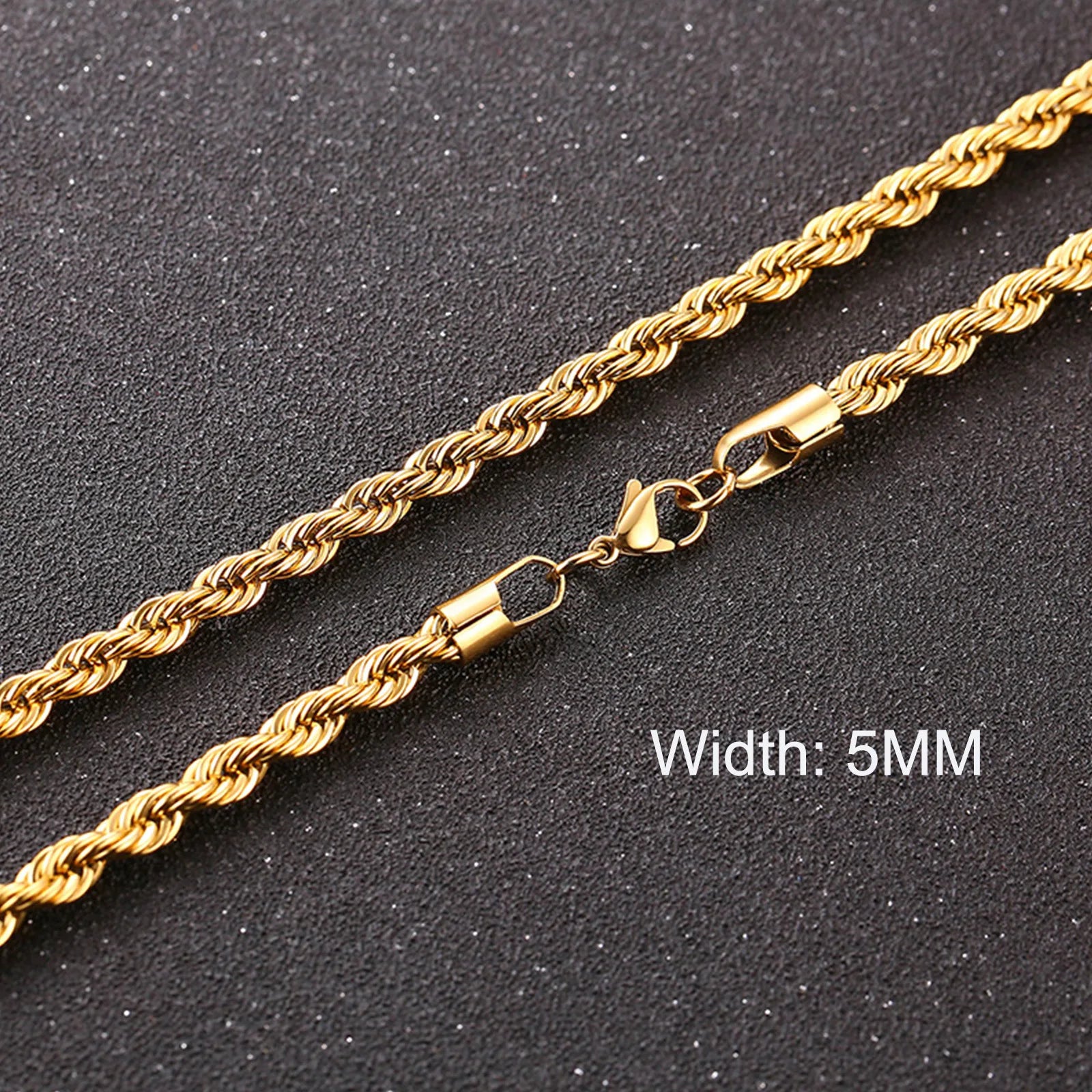 3/5/7/9/11MM Cuban Chain Necklaces for Men Women,Stainless Steel Curb Link Chain Collar,Jewelry Gift for Dad Husband BFF