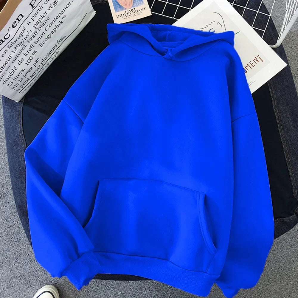 2023 Amazon Ebay Cross-border Selling Solid Color Hooded Sweatshirt For Women Independent Station Ebaywomen's Blank Hoodie 2temu