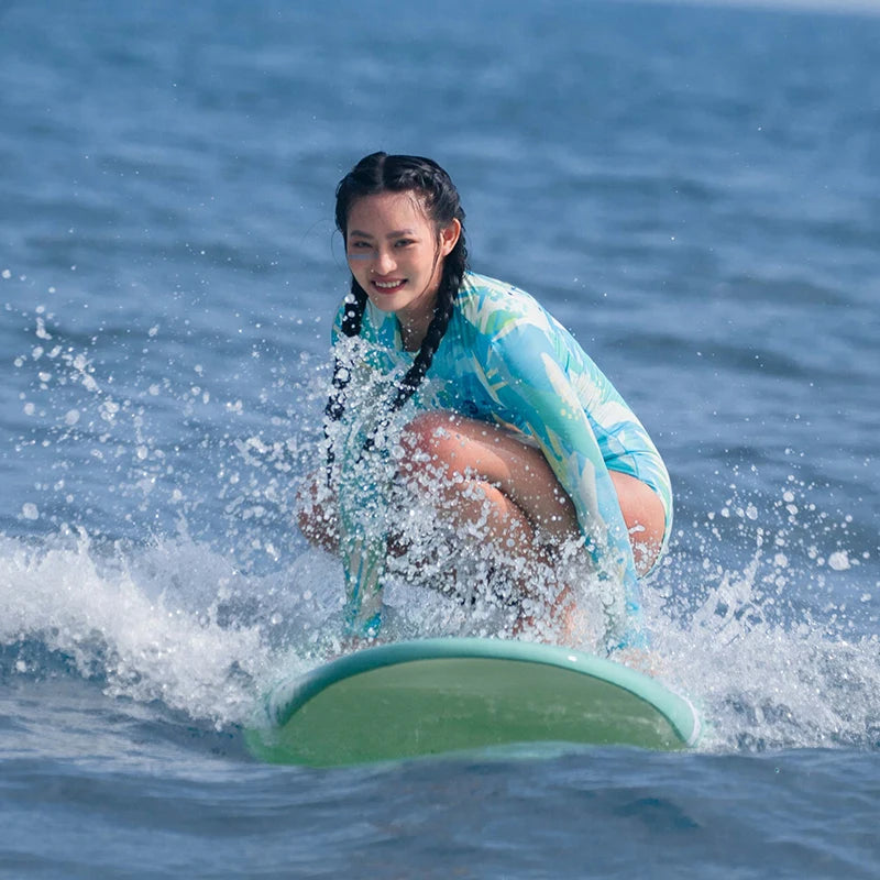 Nu-June Piece Swimsuit for Women, Long Sleeves, Rash Guard, Sports Swimwear, Surfing Bathing Suit, Body Suit, Beach, Hot Spring