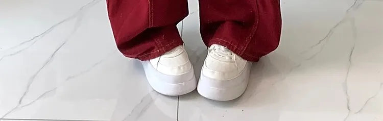 Streetwear Casual Cargo Pants for Women 2025 New Bottoms Straight Trousers Fashion Pockets Korean Pantalon Femme