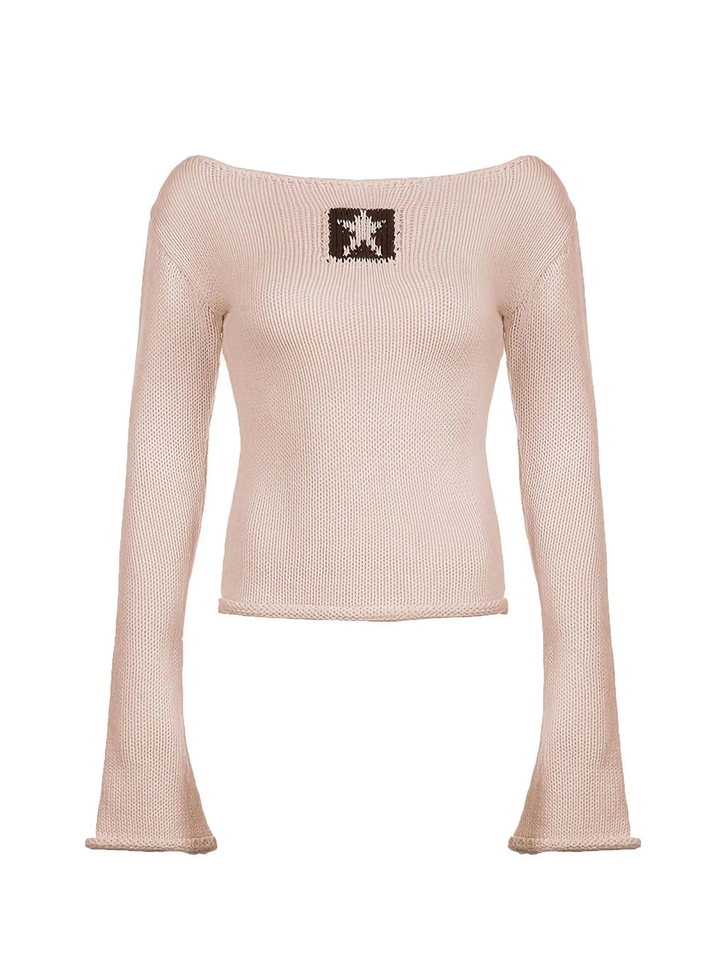 European style Y2K design sense of color contrast knitted pullover street everything with Spice Girl personality woolen top lady