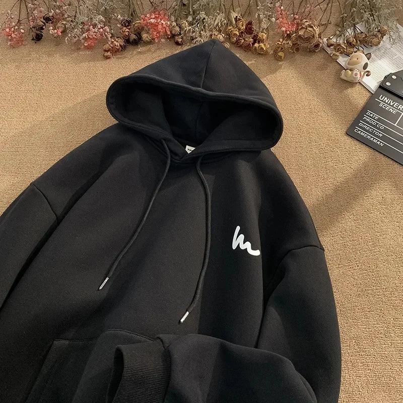 American Style Oversize Hoodie Men's Loose Top Korean Lazy Style New Arrival Fall Winter Fashion Brand Casual Sweatshirt