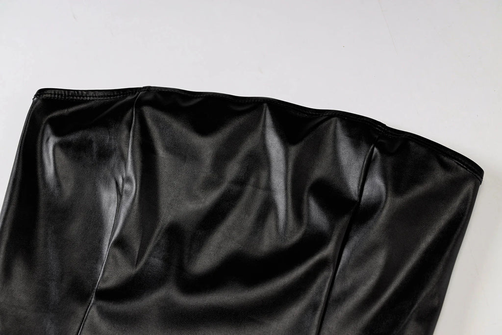 Hawthaw Women Fashion Party Club Streetwear Bodycon Black Mini Dress 2024 Summer Clothes