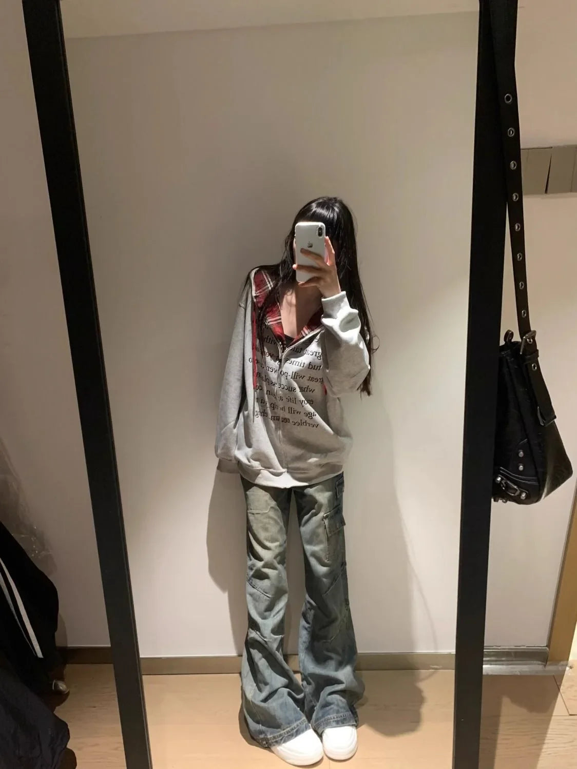 Hua Cotton Blend Milk Silk Hoodie Zipper Couple Jacket Retro Letter Patchwork Hat Sweatshirt 280g Vintage Style Women's Clothing