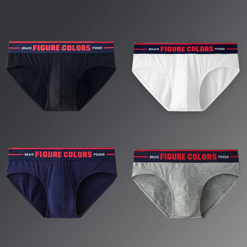 4pcs Men's Briefs Underwear Sexy Antibacterial Men's Panties Underpants Male U Convex boxer briefs for Man Absorbent Elastic