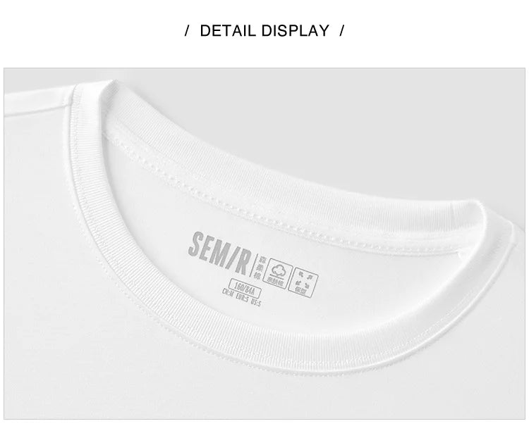 Semir Twist Knot Design Short Sleeve Tee Women Slim Fit 2025 Summer New Fashionable Casual Top