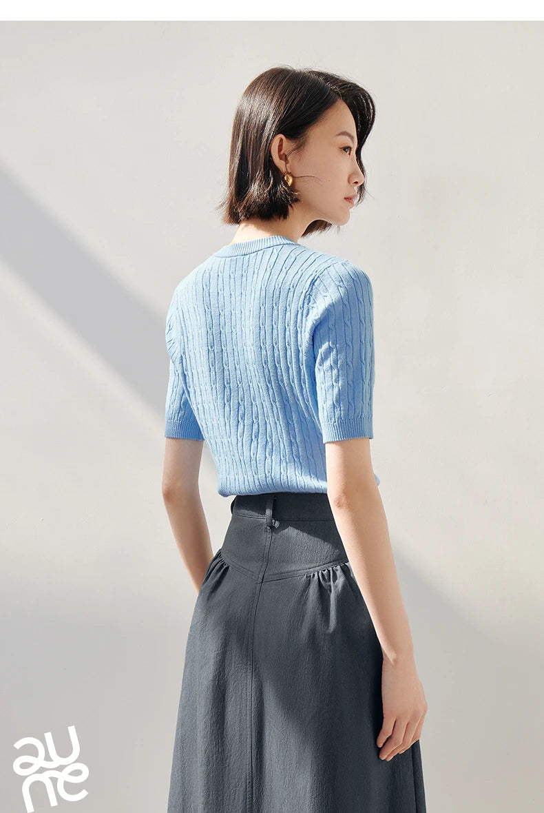 TOYOUTH  Women Knitwear 2025 Summer New Tops 8523801