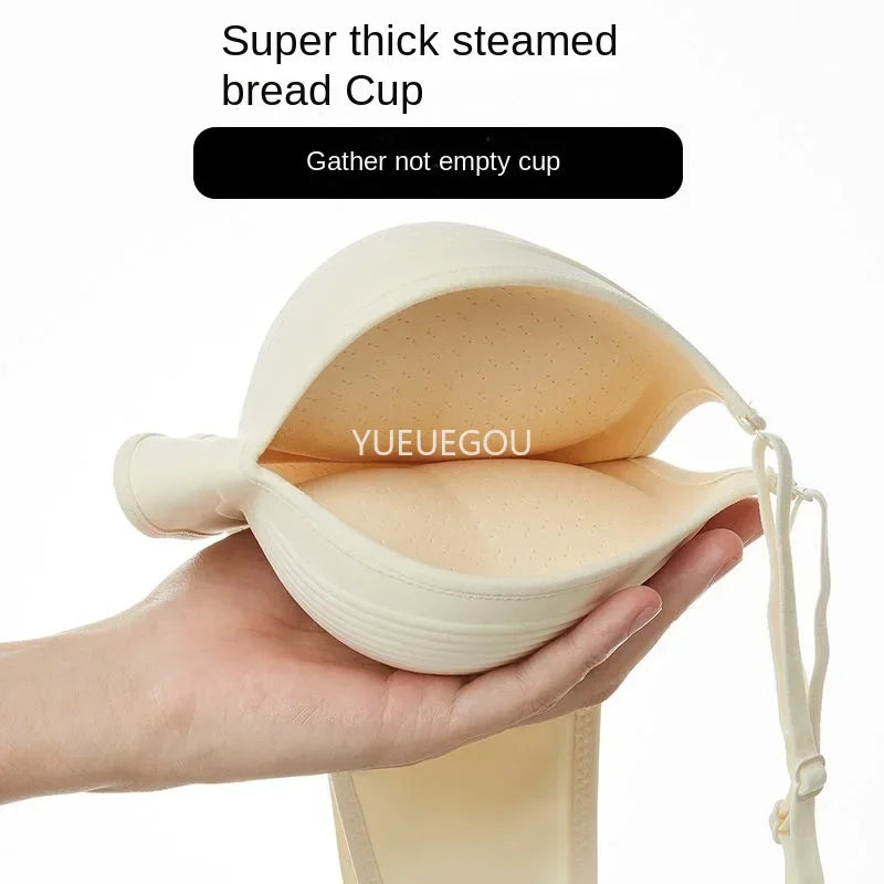 Natural Push Up Bra for Small Breasts Seamless Invisible Lingerie Ultra Thick 10cm Padding  No Marks Under Shirt, AA-A Cup Lift