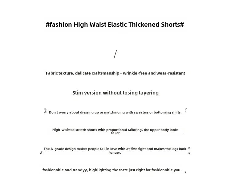 Women's High-waisted Petite Black Outer Wear Shorts 2024 Summer New Style Lost Underwear Cheeky Curvy Hot Pants