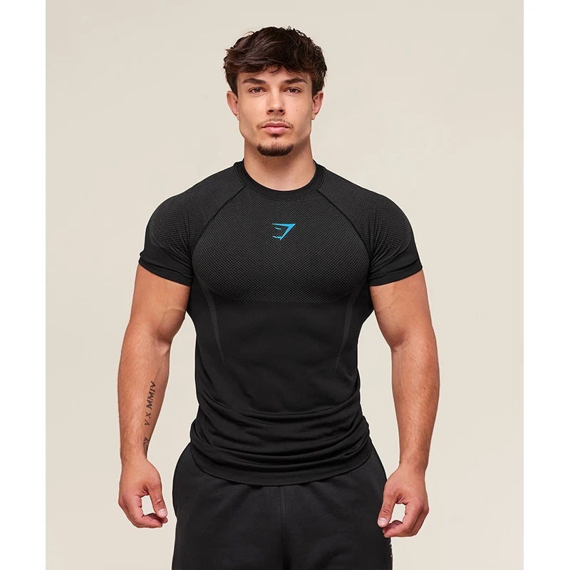2025 Superhero Fitn round Ne Qui Dry Tight T-irt Men's Casual Comfortable Breathable ort Sve Polyester Gym irt
