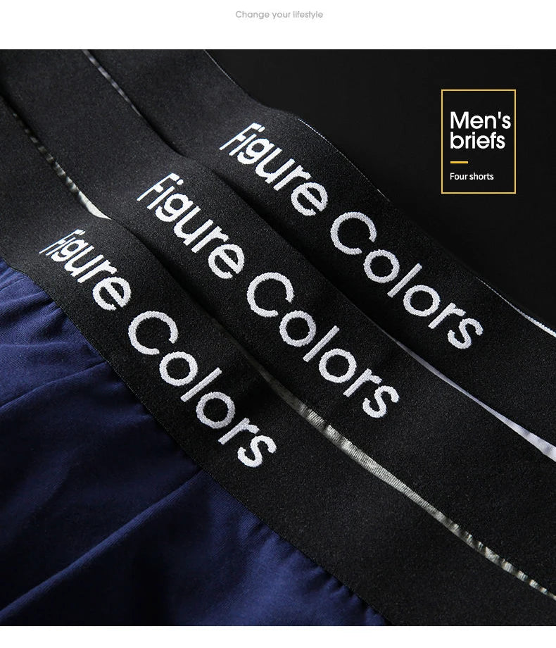 4pcs Men's Briefs Underwear Sexy Antibacterial Men's Panties Underpants Male U Convex boxer briefs for Man Absorbent Elastic