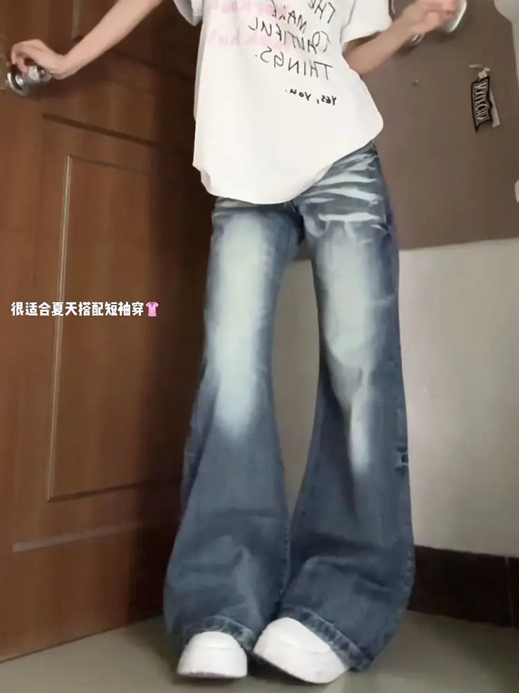 Y2k Baggy Jeans Pants for Woman Shoujo Girl Style Women's Denim Pants Low Rise Jeans Women's Spring Clothes Jean Coquette Jorts