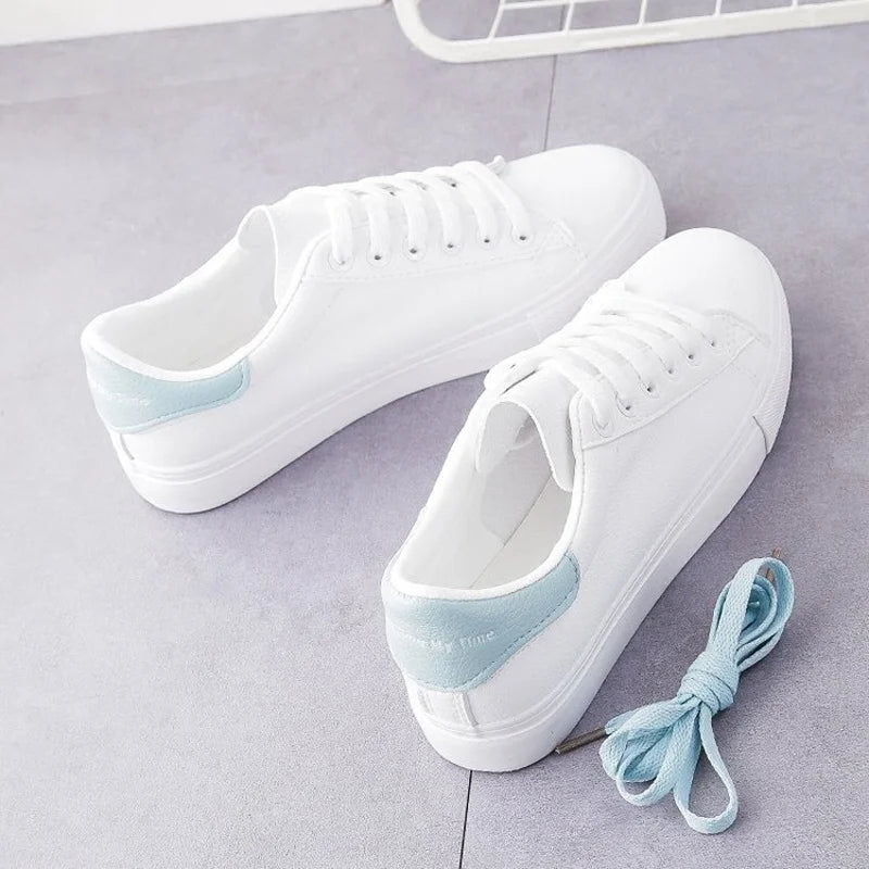 Small White Shoes Female Korean Version of the Hundred with Four Seasons Leather Casual Shoes Breathable Women's Board Shoes
